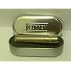 Solid Metal Flint Ignition Clipper Lighter - Brushed Chrome Finish - Comes in Embossed Presentation Tin