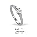 The Stainless Steel Jewellery Shop - Stainless Steel Solitare Engagement Ring - Includes FREE Velvet