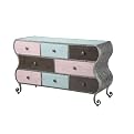Parisian 8 Drawer Dresser - Antique Pewter(54-7/8" x 19" x 31-7/8"H)