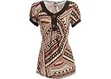 Misses Bay Studio Career Graphic Print Tie Back Top