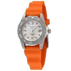 Invicta Women's 0002-ISRORA Pro Diver Collection Stainless Steel Orange Rubber Watch