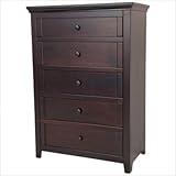 IMAGE OF 2000 Series Five-Drawer Dresser Chest Finish: Espresso