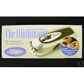 Click here to buy Illuminator Ultra Bright LED Wind Up Flashlight by Flashlight.