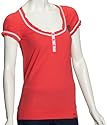EDC by ESPRIT solid hen ley C40754 Damen Shirts/T-Shirts