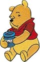 Winnie The Pooh With Honey Pot logo Iron On Patch