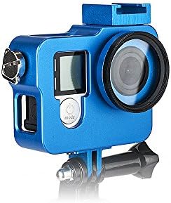 Kahca - Aluminium Alloy Metal Protective Housing Case Shell Accessory Kit With 37mm UV Filter For GoPro Hero4 Silver Black Hero 4 (GoPro 4)