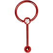 Red Electro Titanium Door Knocker Barbell Tongue Ring