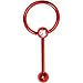 Red Electro Titanium Door Knocker Barbell Tongue Ring