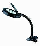 Normande Lighting 12W Daylight Clip-On Lamp w/ Magnifier. 16.5