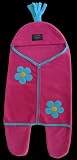 Cozyosko cocoon wrap Pink with Aqua flowers medium length 75cm 3-6 mths