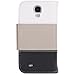 Fosmon CADDY Series Leather Wallet Case for Samsung Galaxy S4 IV / I9500 (White - Gray - Black)