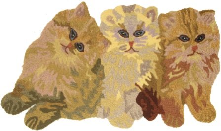 Jellybean Tres Amigos Cats Indoor Outdoor Rug