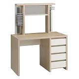 Review D-Scan  / Network Desk with Hutch- Maple/ White