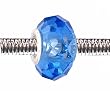 Pandora Style Charm Bead (Z88) Faceted Murano Lampwork Glass (14mm x 10mm) (fits Troll too)