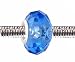 Pandora Style Charm Bead (Z88) Faceted Murano Lampwork Glass (14mm x 10mm) (fits Troll too)