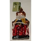 Santa Metallic Finish Glass Ornament