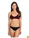 TYR Women's Durafast Elite Solid Crossfit Workout Bikini, Black/Red, X-Large