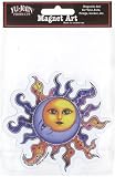 Celestial Sun and Moon by Dan Morris - Die Cut Magnet