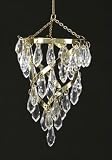 Seasons of Elegance Gold & Clear Spiral Beaded Chandelier Christmas Ornament