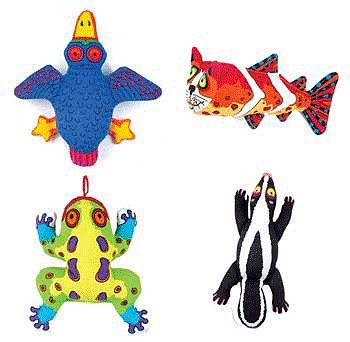 FatCat Doggy Hoots Assorted Crackler Dog Squeak Toys