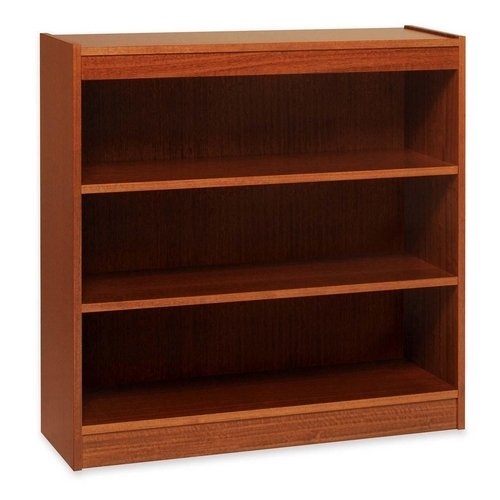 Traditional Square Corner Veneer Bookcase, Three Shelf, 36 High, Medium Oak (ALE13663) Category: Wood Hutches and Stack On Storage