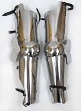 Steel Full Leg Armor: Medieval Knight Costume