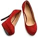 Ollio Women's Shoe High Heel Platform Faux Suede Multi Color Pump