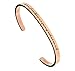 Kendasun Jewelry A true friendship is a journey without an end. Premium Stainless Steel Cuff Bangle Bracelet (Rose Gold)