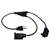 Tripp Lite P022-001-2 Dual Receptacle Extension Cord (1-foot)