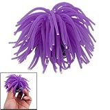 Purple 4" Diameter Soft Silicone Coral Ornament for Aquarium Fish Tank