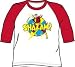 All Products : Shazam POWER BOLT Comic Book Hero Adult White/Red Baseball T-shirt Tee Shirt