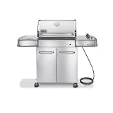 Weber 3880001 Genesis S-320 Natural Gas Grill, Stainless Steel