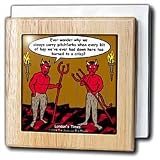 Devilish Questions - 6 Inch Tile Napkin Holder
