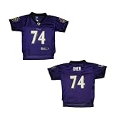 Children / Boys NFL Baltimore Ravens Oher #74 Athletic Comfortable Fit Short Sleeve Jersey Shirt - Purple (Size: 3T)