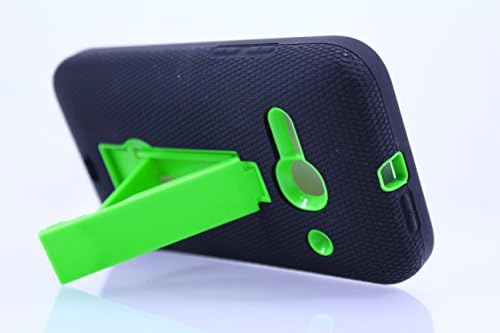 One Touch Evolve 2 case, StarShop(TM) Alcatel One Touch Evolve 2 (T-Mobile 2014) Premium Durable Rugged Shell Hybrid Protective Phone Case Cover with Built in Kickstand Black/Green
