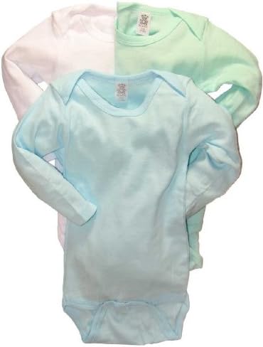 Baby / Infant Boys Solid Color 3-Pack of Long Sleeve Bodysuits by Daydreamers - Multi-colored - 6-12 Mths