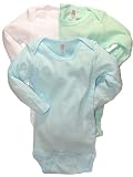 Solid Color 3-Pack of Long Sleeve Bodysuits by Daydreamers