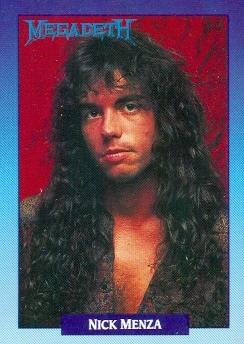 Nick Menza trading Card (Megadeth) 1991 Brockum Rockcards #260