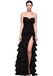 Sexy Nylon Lace Ruched Sheer  Sweetheart Evening Dress/Prom Dress  With Ruffles