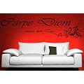 Wandtattoo  Motiv-Nr 3026 Zitat Carpe Diem - nutze den Tag, 140 x 45 cm, Farbe: schwarz