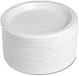 Genuine Joe GJO10329 Plastic Reusable/Disposable Plate, 9" Diameter, White (Pack of 125)