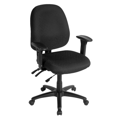 High Back Ergonomic Chair Black Fabric