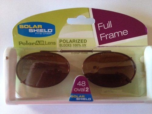 Solar Shield 48 Oval 2 Full Frame Polarized Driing Lens Clip on Sunglasses