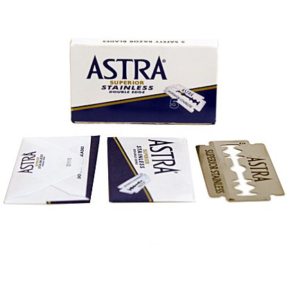 100 Astra Superior Stainless Double Edge Safety Razor Blades -
