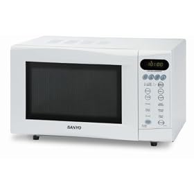Sanyo EM-G4777 White Family Size Touch Control Oven with Quartz Grill