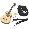 1/4 Kindergitarre f�r 4 - 7 Jahre Akustik Klassik Gitarre Natur mit Zubeh�rset: gepolsterte Gitarrentasche, Gurt, Satz Saiten, Stimmpfeife und 2 Plektren