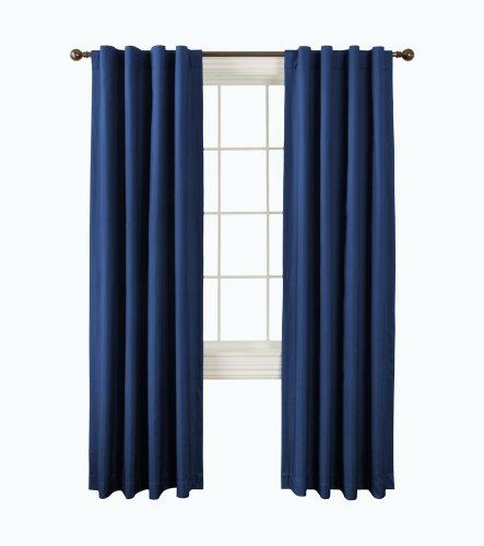 firefend Thermal Back Tab Drapery, 50-Inch by 72-Inch, Blueberry