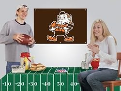 Cleveland Browns Game/Tailgate Party Kits Banner & Tablecloth NFL Football Fan Shop Sports Team Merchandise