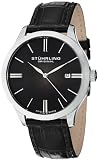 Stuhrling Original Mens 490.33151 Classic Cuvette II Swiss Quartz Date Stainless Steel Watch