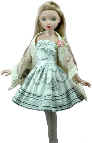 Ellowyne Wilde Doll Clothes Doll Outfits Vintage Rose Dress + Shawl